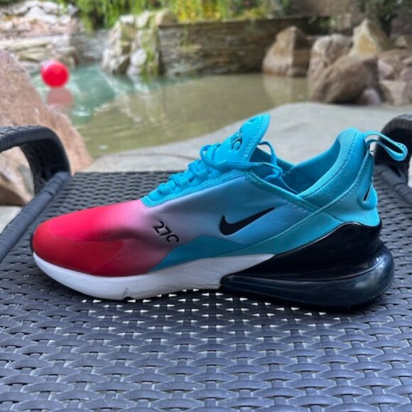Men\'s Nike Air Max 270- Firecracker Blue Fury White University Red SIZE 12 main image 7